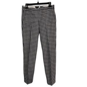 J.Crew Martie Navy Gingham Slim Fit Ankle Pants Size 4 Cotton Stretch